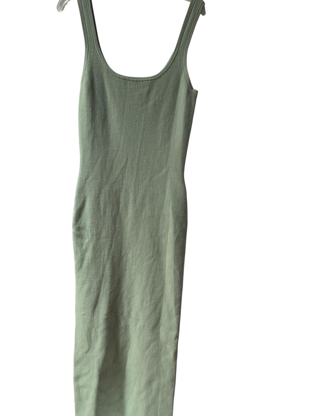 INTERMIX Sage Green Ribbed Knit Tank Bodycon Dress Size S